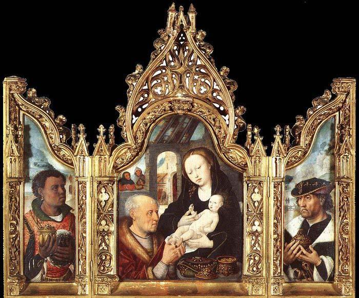unknow artist Triptych The Adoration of the Magi